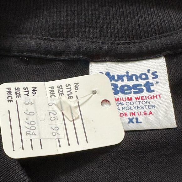 VTG Las Vegas Shirt Mens Xl Black Purple Neon Sign Single Stitch Made in USA 90s - Picture 6 of 9